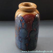Load image into Gallery viewer, STUDIO POTTERY. Pretty Vase with Abstract Floral Motifs. Crich Pottery (Diana Worthy)
