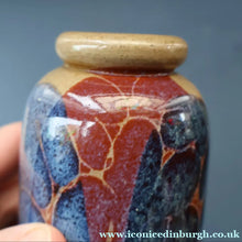 Load image into Gallery viewer, STUDIO POTTERY. Pretty Vase with Abstract Floral Motifs. Crich Pottery (Diana Worthy)
