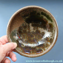 Load image into Gallery viewer, STUDIO POTTERY. Small Bowl with Abstract Floral Motifs. Crich Pottery (Diana Worthy) 
