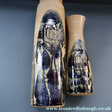 Load image into Gallery viewer, STUDIO POTTERY. Tall Vase with Abstract Floral Motifs. Crich Pottery (Diana Worthy)
