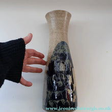 Load image into Gallery viewer, STUDIO POTTERY. Tall Vase with Abstract Floral Motifs. Crich Pottery (Diana Worthy)
