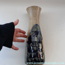 Load image into Gallery viewer, STUDIO POTTERY. Tall Vase with Abstract Floral Motifs. Crich Pottery (Diana Worthy)

