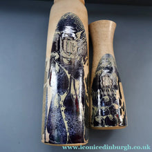 Load image into Gallery viewer, STUDIO POTTERY. Tall Vase with Abstract Floral Motifs. Crich Pottery (Diana Worthy)

