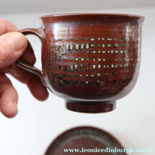 Load image into Gallery viewer, STUDIO POTTERY. Treacle Glaze Cup and Saucer by David Lloyd Jones (1928-1994)

