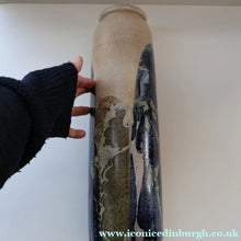 Load image into Gallery viewer, STUDIO POTTERY. Very Tall Vase with Abstract Floral Motifs. Crich Pottery (Diana Worthy)
