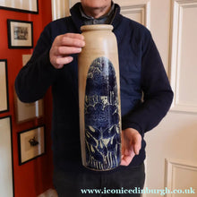 Load image into Gallery viewer, STUDIO POTTERY. Very Tall Vase with Abstract Floral Motifs. Crich Pottery (Diana Worthy)
