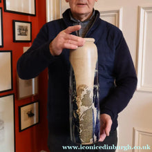 Load image into Gallery viewer, STUDIO POTTERY. Very Tall Vase with Abstract Floral Motifs. Crich Pottery (Diana Worthy)
