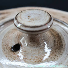 Load image into Gallery viewer, STUDIO POTTERY. Vintage 1960s Teapot with Sunflower Pattern &amp; Cane Handle by Briglin Pottery
