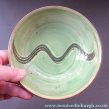 Load image into Gallery viewer, STUDIO POTTERY: Vintage 1960s Winchcombe Pottery Shallow Slipware Bowl. Sidney Tustin Mark
