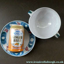 Load image into Gallery viewer, ALDERMASTON Pottery Twin Handled Cup and Saucer by Edgar Campden

