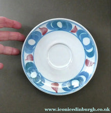 Load image into Gallery viewer, ALDERMASTON Pottery Twin Handled Cup and Saucer by Edgar Campden

