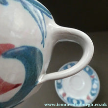 Load image into Gallery viewer, ALDERMASTON Pottery Twin Handled Cup and Saucer by Edgar Campden
