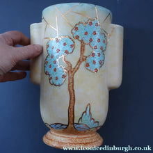 Load image into Gallery viewer, Stunning 1930s Art Deco Design Vase by CROWN DEVON with Abstract Tree Patterns
