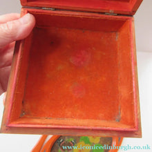 Load image into Gallery viewer, Art Nouveau Poker Work Dressing Table Set Nasturium Flowers 1900s

