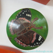 Load image into Gallery viewer, Art Nouveau Poker Work Dressing Table Set Nasturtium Flowers 1900ss

