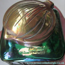 Load image into Gallery viewer, Antique 1900s Loetz Carl Stolzle Glass Inkwell Art Nouveau Waterlilies
