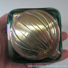 Load image into Gallery viewer, Antique 1900s Loetz Carl Stolzle Glass Inkwell Art Nouveau Waterlilies
