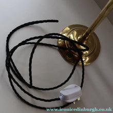 Load image into Gallery viewer, Stylish 1920s / 1930s Decorative Brass Table Lamp with Glass Shade. Re-wired
