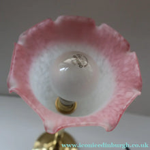 Load image into Gallery viewer, Stylish 1920s / 1930s Decorative Brass Table Lamp with Glass Shade. Re-wired
