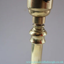 Load image into Gallery viewer, Stylish 1920s / 1930s Decorative Brass Table Lamp with Glass Shade. Re-wired

