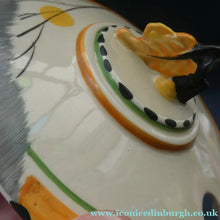 Load image into Gallery viewer, Stylish 1930s Art Deco Lidded Serving Bowl &amp; Plate BURLEIGH WARE. Rare Handpainted DAWN Pattern

