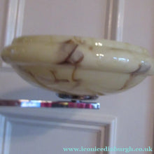 Load image into Gallery viewer, Vintage 1930s Art Deco Pendant Light Fitting. Chrome, Bakelite and Three Glass Shades
