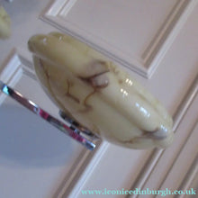 Load image into Gallery viewer, Vintage 1930s Art Deco Pendant Light Fitting. Chrome, Bakelite and Three Glass Shades
