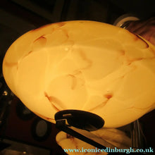 Load image into Gallery viewer, Vintage 1930s Art Deco Pendant Light Fitting. Chrome, Bakelite and Three Glass Shades
