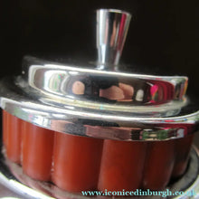 Load image into Gallery viewer, Vintage 1930s Art Deco Pendant Light Fitting. Chrome, Bakelite and Three Glass Shades
