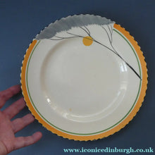 Load image into Gallery viewer, 1930s Art Deco Set of Six Side Plates BURLEIGH WARE. Rare Handpainted DAWN Pattern . 8 inches diameter
