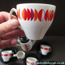 Load image into Gallery viewer, 1960s British Empire Porcelain Coffee Set.  Eclipse Pattern

