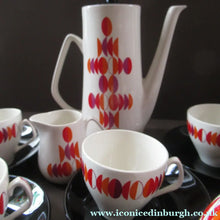 Load image into Gallery viewer, 1960s British Empire Porcelain Coffee Set.  Eclipse Pattern
