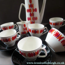 Load image into Gallery viewer, 1960s British Empire Porcelain Coffee Set.  Eclipse Pattern
