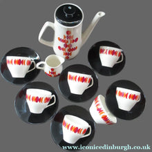 Load image into Gallery viewer, 1960s British Empire Porcelain Coffee Set.  Eclipse Pattern
