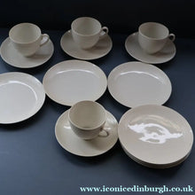 Load image into Gallery viewer, Stylish 1960s Danish Complete ROYAL COPENHAGEN Coffee Set. Six Settings Plus Side Plates. WHEAT Pattern

