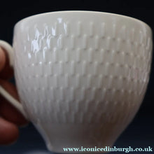 Load image into Gallery viewer, Stylish 1960s Danish Complete ROYAL COPENHAGEN Trio. Cup, Saucer and Coffee Cup; WHEAT Pattern 
