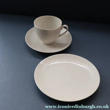 Load image into Gallery viewer, Stylish 1960s Danish Complete ROYAL COPENHAGEN Trio. Cup, Saucer and Coffee Cup; WHEAT Pattern 
