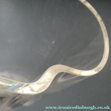 Load image into Gallery viewer, Stylish 1960s FINNISH Shallow Clear Glass SAVOY Vase. Iconic Mid Century Design by Alvar Aalto for Iittala, Finland. With acid etched signature
