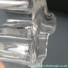 Load image into Gallery viewer, Stylish 1960s FINNISH Shallow Clear Glass SAVOY Vase. Iconic Mid Century Design by Alvar Aalto for Iittala, Finland. With acid etched signature
