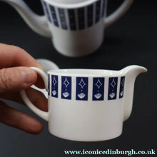 Load image into Gallery viewer, Stylish 1960s SUSIE COOPER for WEDGWOOD. Complete Bone China Coffee Set. Rare MERCURY Pattern. All Perfect

