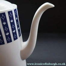 Load image into Gallery viewer, Stylish 1960s SUSIE COOPER for WEDGWOOD. Complete Bone China Coffee Set. Rare MERCURY Pattern. All Perfect
