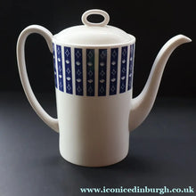 Load image into Gallery viewer, Stylish 1960s SUSIE COOPER for WEDGWOOD. Complete Bone China Coffee Set. Rare MERCURY Pattern. All Perfect
