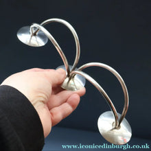 Load image into Gallery viewer, Stylish 1960s Vintage Danish Modernist Silver Plate Candle Holder. Designed by A.P. Berg
