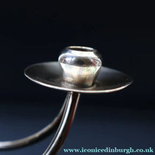 Load image into Gallery viewer, Stylish 1960s Vintage Danish Modernist Silver Plate Candle Holder. Designed by A.P. Berg
