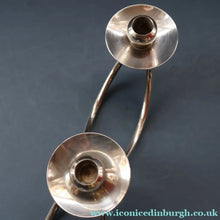 Load image into Gallery viewer, Stylish 1960s Vintage Danish Modernist Silver Plate Candle Holder. Designed by A.P. Berg
