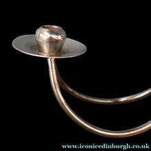Load image into Gallery viewer, Stylish 1960s Vintage Danish Modernist Silver Plate Candle Holder. Designed by A.P. Berg - Vintage Candelabrum
