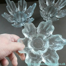 Load image into Gallery viewer, Three Vintage Flair Candle Holders Ravenhead Crystal / Glass 1970s
