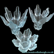 Load image into Gallery viewer, Three Vintage Flair Candle Holders Ravenhead Crystal / Glass 1970s
