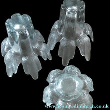 Load image into Gallery viewer, Three Vintage Flair Candle Holders Ravenhead Crystal / Glass 1970s
