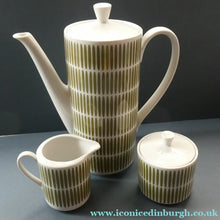 Load image into Gallery viewer,  1970s Seltmann Weiden Bavaria Coffee Set with Green Stripes Pattern
